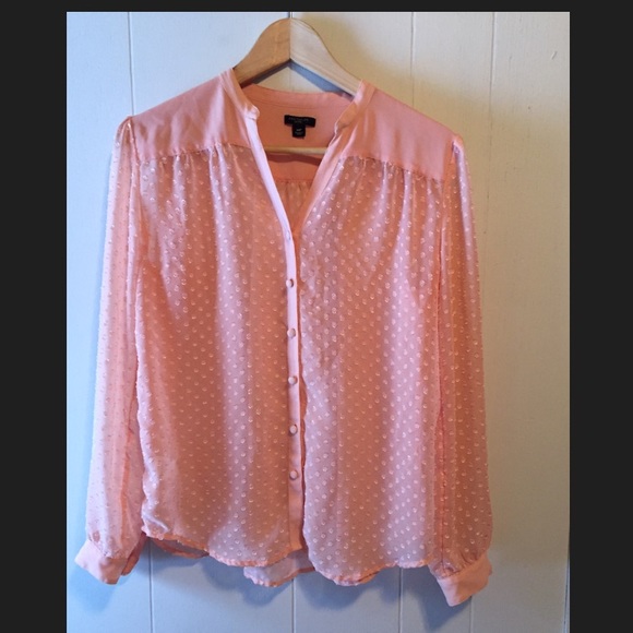 Ann Taylor Tops - Gorgeous Ann Taylor Textured Sheer Blouse